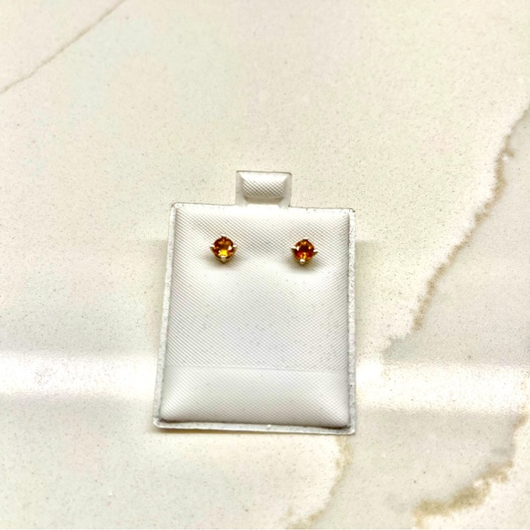 Sterling silver 925 Citrine Earrings - Picture 1 of 8
